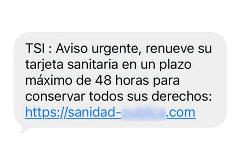 Alerta por estafa masiva: mensajes falsos que simulan ser del Ministerio de Sanidad para renovar la tarjeta sanitaria
