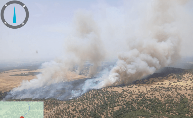 Incendios forestales activos en Andalucía: Plan Infoca moviliza recursos en Jaén y Córdoba