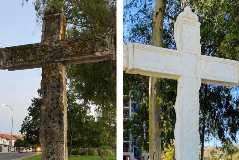 Dos Hermanas culmina la restauración de la histórica Cruz de Montequinto